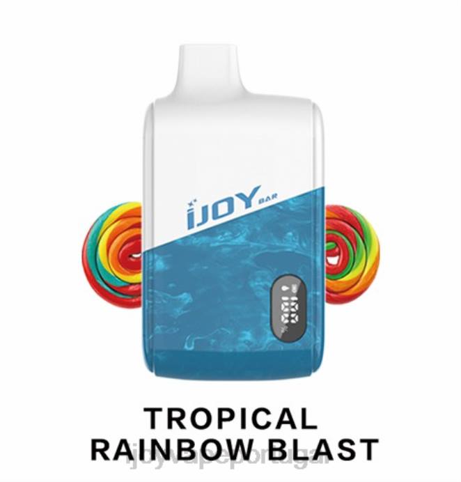 iJOY Vape Sabores | iJOY Bar IC8000 descartável TLVJ197 explosão de arco-íris tropical